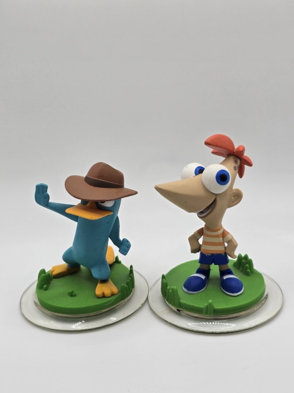 Disney Infinity 1.0 Phineas and Ferb Agent P Perry Game Figures Lot Of 2